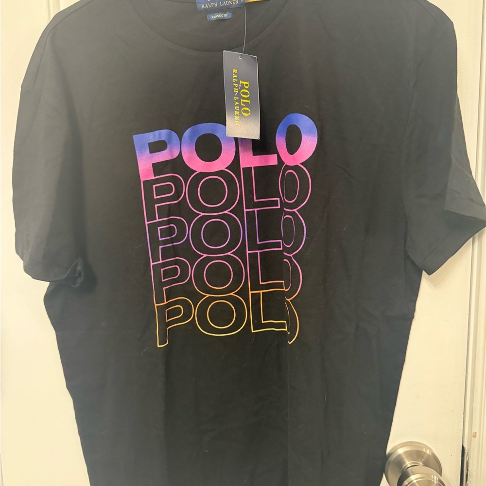 NWT Ralph Lauren Black Graphic T-Shirt